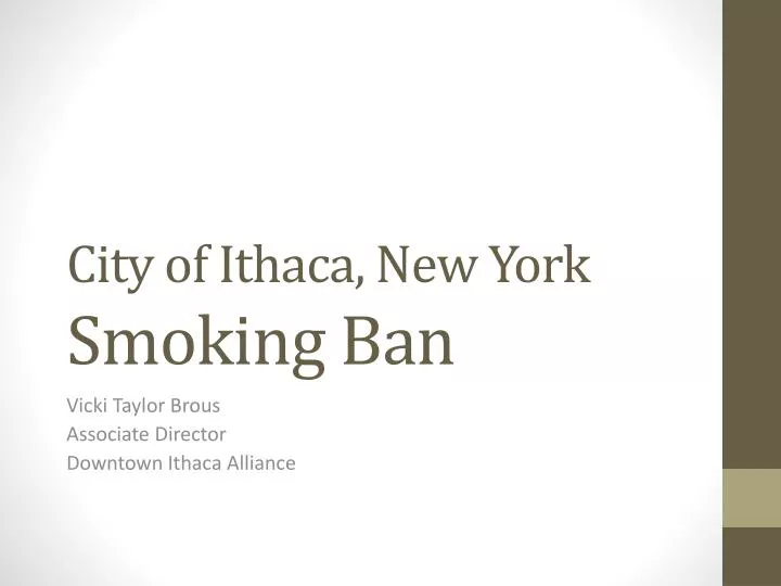 city of ithaca new york smoking ban