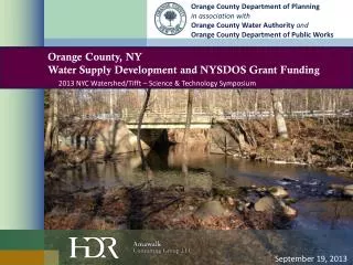 Orange County, NY Water Supply Development and NYSDOS Grant Funding