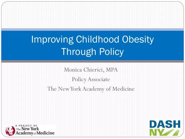 improving childhood obesity through policy