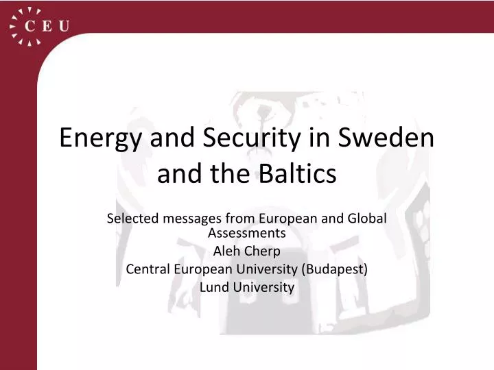 energy and security in sweden and the baltics