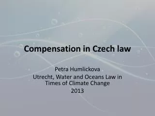 Compensation in Czech law