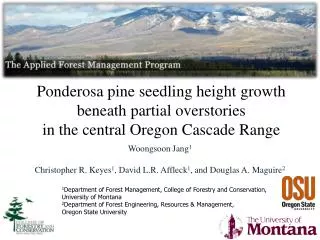Ponderosa pine seedling height growth beneath partial overstories in the central Oregon C