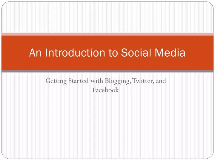 an introduction to social media
