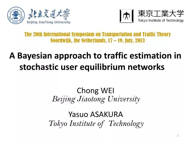 a bayesian approach to traffic estimation in stochastic user equilibrium networks