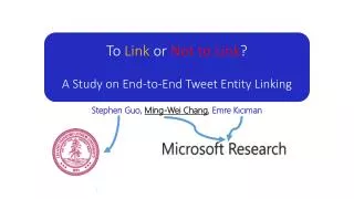 to link or not to link a study on end to end tweet entity linking