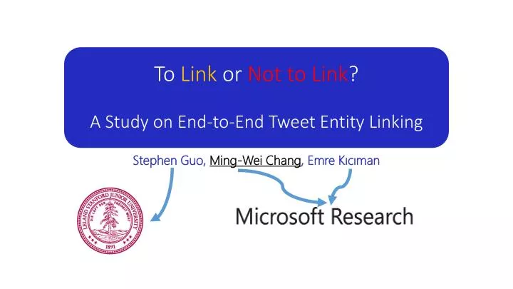 to link or not to link a study on end to end tweet entity linking
