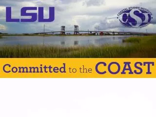 Overview : Increased LSU investments in coastal science and engineering: expanded Coastal Studies Institute