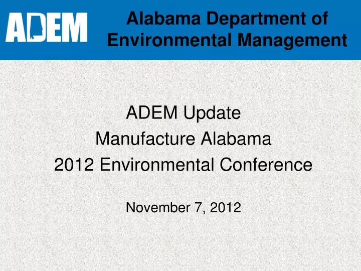 alabama department of environmental management