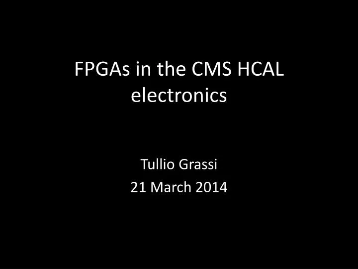fpgas in the cms hcal electronics