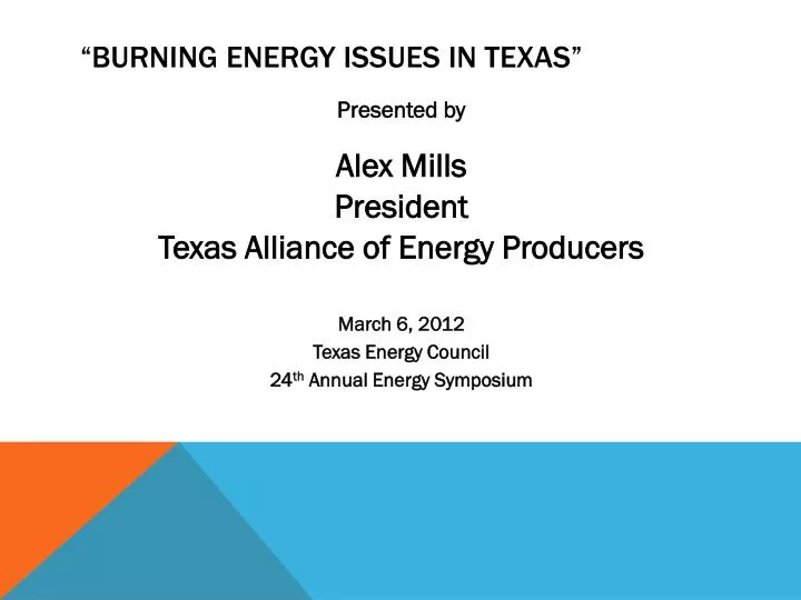 burning energy issues in texas