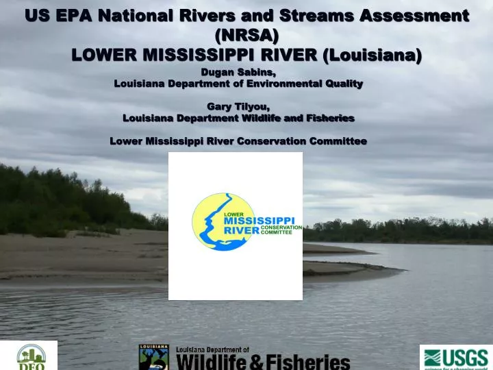 us epa national rivers and streams assessment nrsa lower mississippi river louisiana