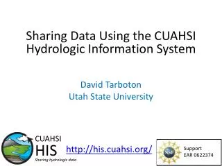Sharing Data Using the CUAHSI Hydrologic Information System