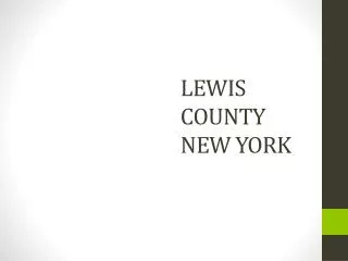 LEWIS COUNTY NEW YORK