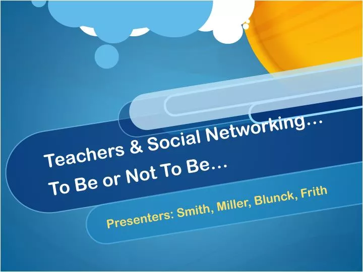 teachers social networking to be or not to be