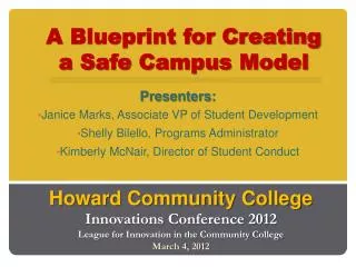 A Blueprint for Creating a Safe Campus Model