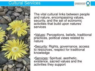 The vital cultural links between people and nature, encompassing values, security, and the set of economic activities th
