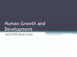 Human Growth and Development