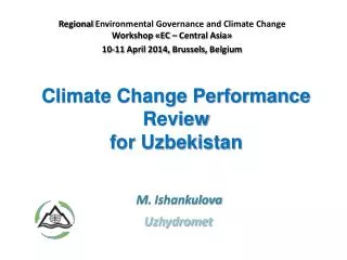 Climate Change Performance Review for Uzbekistan