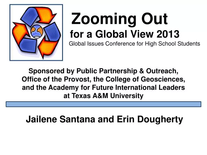 zooming out for a global view 2013 global issues conference for high school students