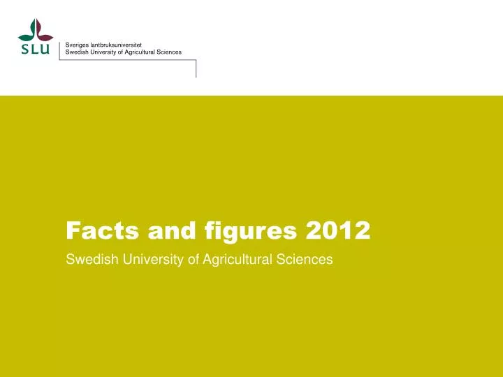 facts and figures 2012