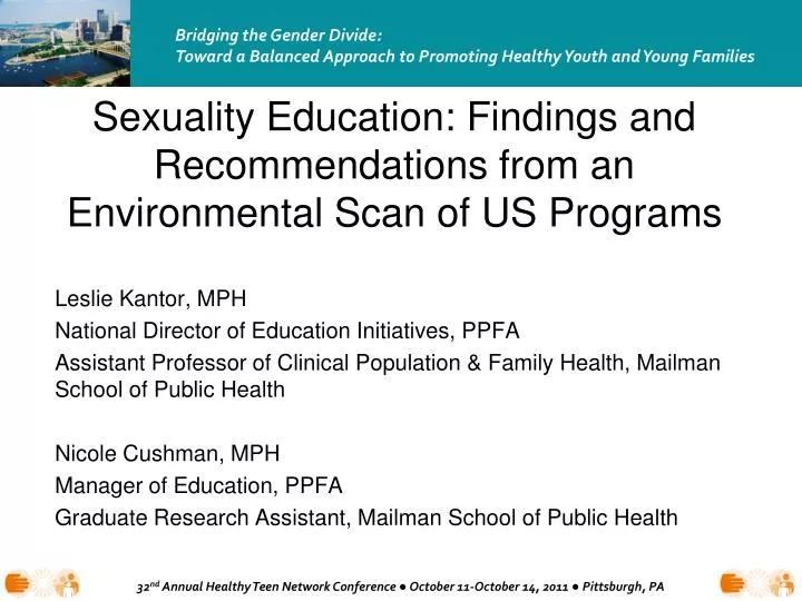 sexuality education findings and recommendations from an environmental scan of us programs