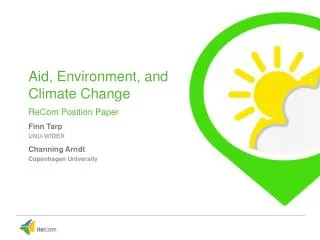 Aid, Environment, and Climate Change ReCom Position Paper