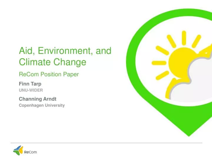 aid environment and climate change recom position paper