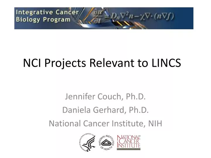 nci projects relevant to lincs