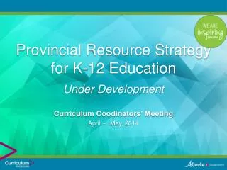 Provincial Resource Strategy for K-12 Education Under Development