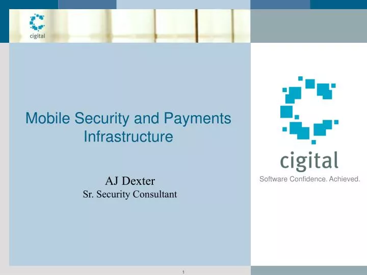 mobile security and payments infrastructure