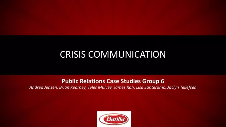 crisis communication