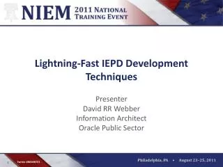 Lightning-Fast IEPD Development Techniques