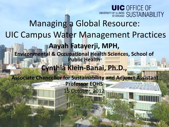 managing a global resource uic campus water management practices