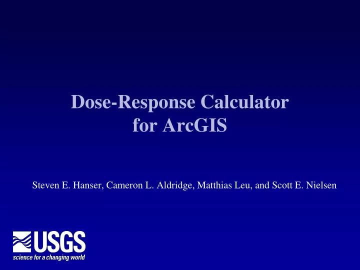 dose response calculator for arcgis