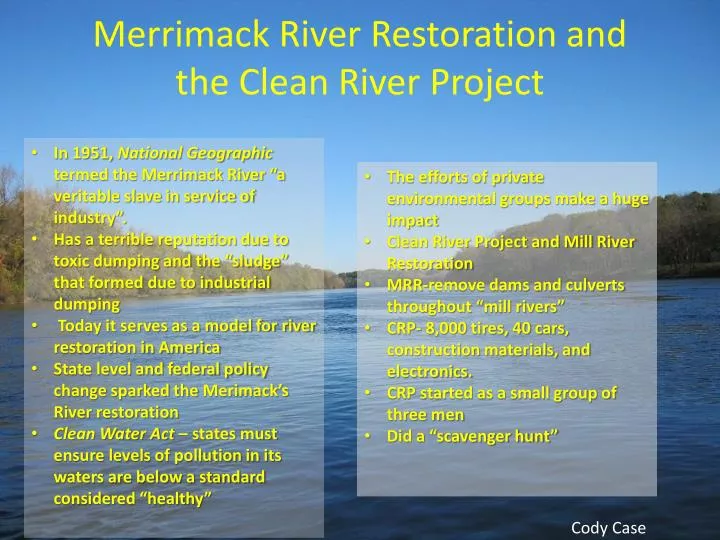 merrimack river restoration and the clean river project