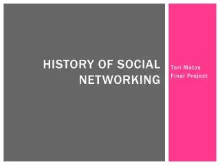 History of social networking