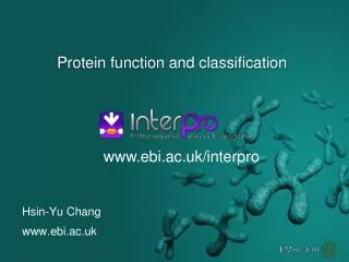 Protein function and classification