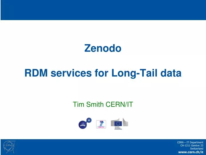 zenodo rdm services for long tail data