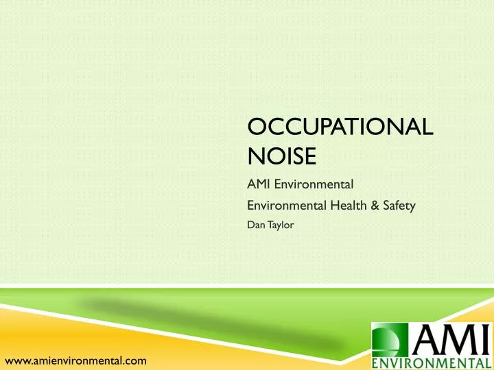 occupational noise