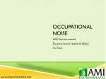 Occupational Noise - slide 1
