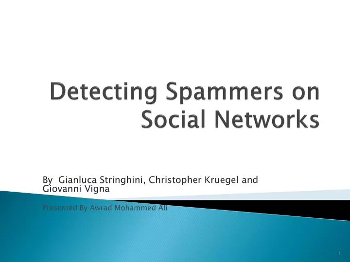 detecting spammers on social networks