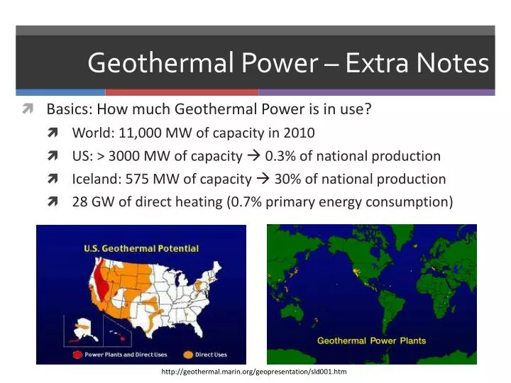 geothermal power extra notes