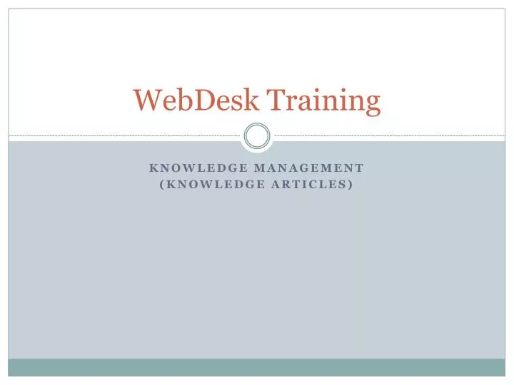 webdesk training