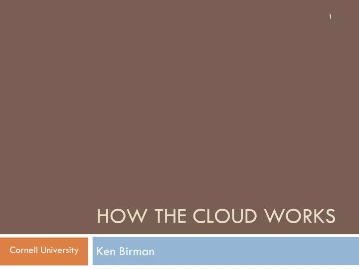 how the cloud works