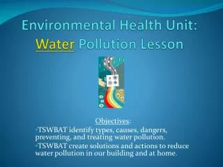 Environmental Health Unit: Water Pollution Lesson
