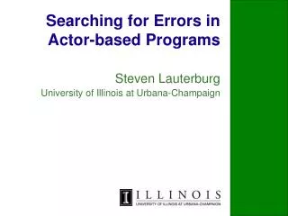 Searching for Errors in Actor-based Programs