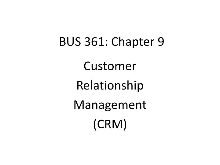 bus 361 chapter 9