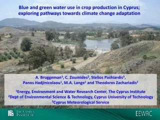 Blue and green water use in crop production in Cyprus; exploring pathways towards climate change adaptation