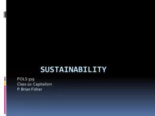 Sustainability