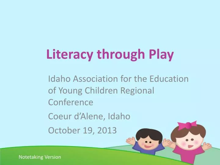 literacy through play